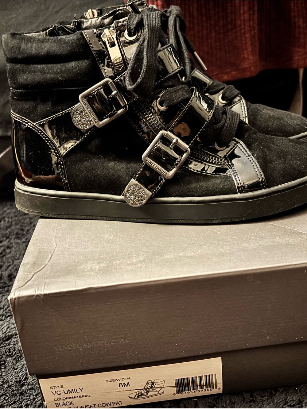 Vince Camuto VC-Umily Black High-Top Sneaker